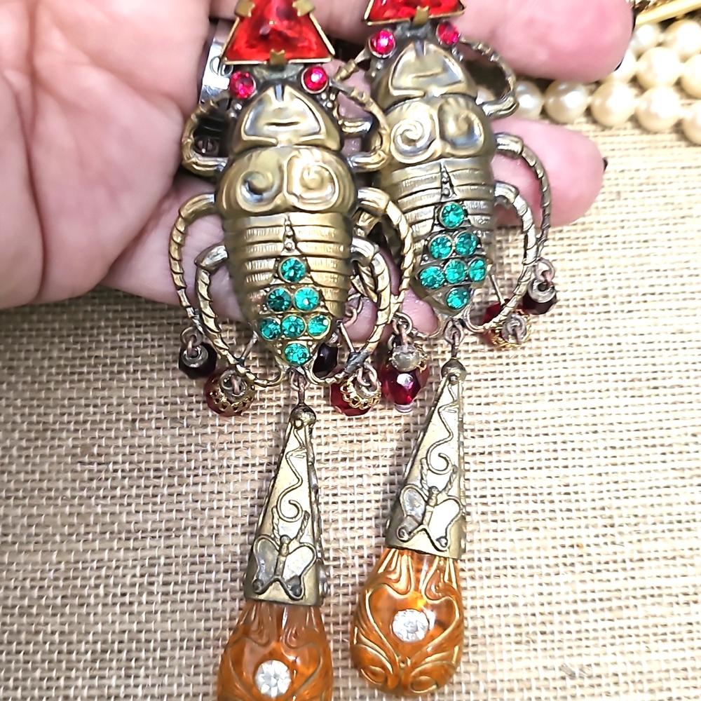 Czech Shoulder Duster Earrings - Picture 8 of 8